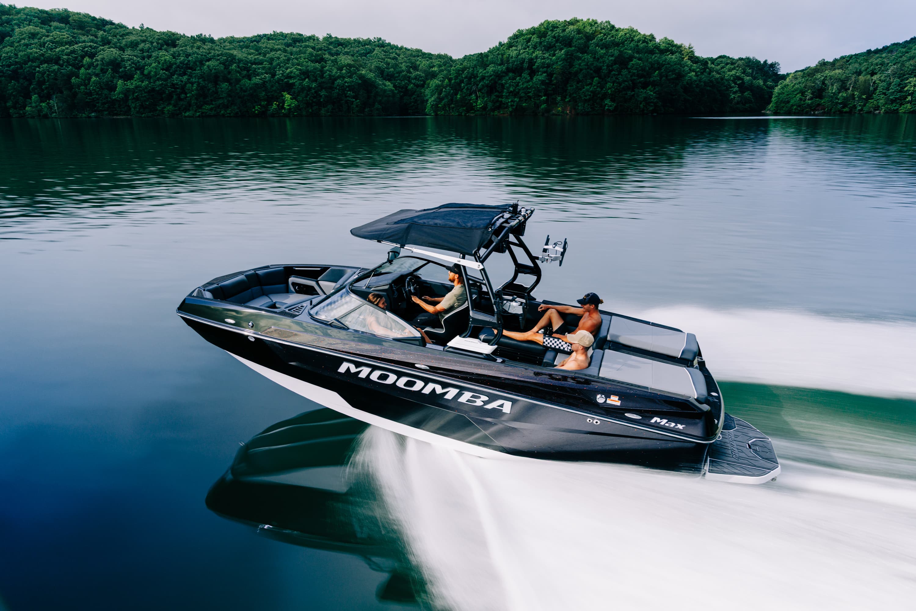 Moomba Max on plane at Jordanelle Reservoir