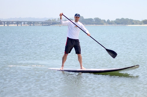 paddle boarding